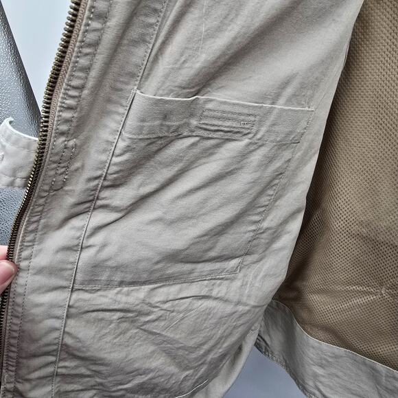 LL Bean Fishing Vest XL Half Moon Pocket Angler Outdoor Gorpcore L.L. Bean Khaki - Picture 10 of 15